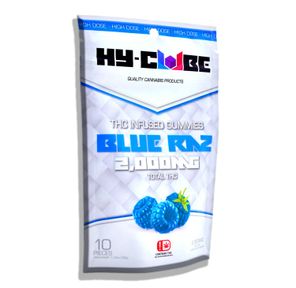 2000mg Blue Razz Gummies - Hy-Cube