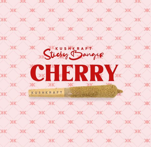 1 x 0.5g Infused Sticky Banger Pre-Roll Indica Cherry by KushKraft