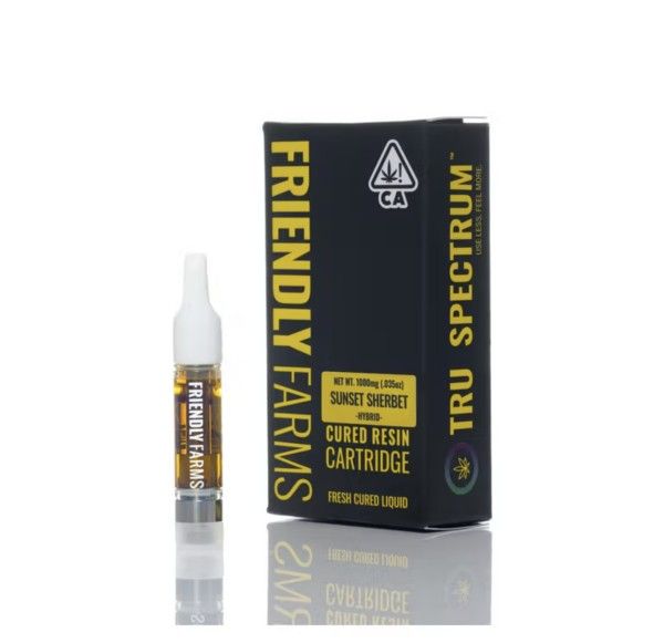 Friendly Brand Sunset Sherbet Cured Resin Vape1g