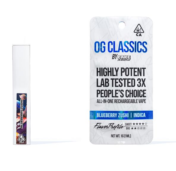 Cake AIO Vape OG Classics Blueberry Zushi 1g