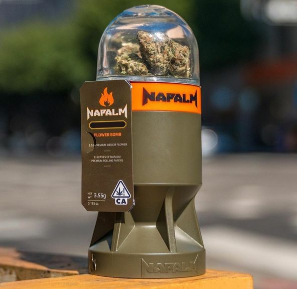 1. Napalm 3.5g Flower Bomb - 9/10 - Wedding Cake (~35% THC)
