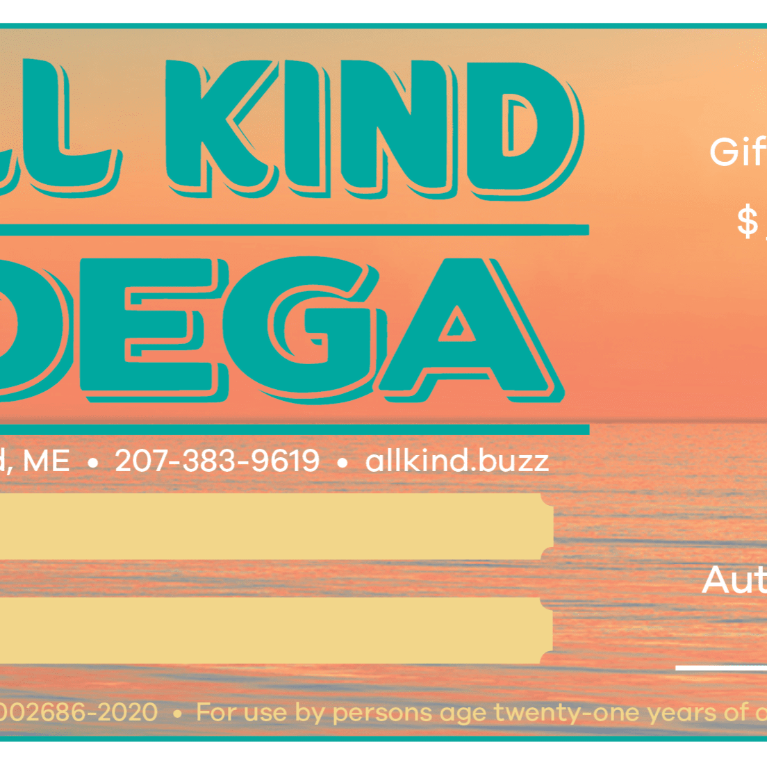 All Kind Bodega Gift Certificate $50