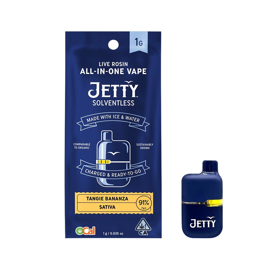 Jetty AIO Solventless Mini Tank Tangie Bananza 1g