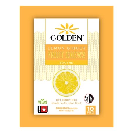 Chalice - Lemon Ginger 10:1 Fruit Chews Pack (CBD:THC) - Edible - 500/50mg