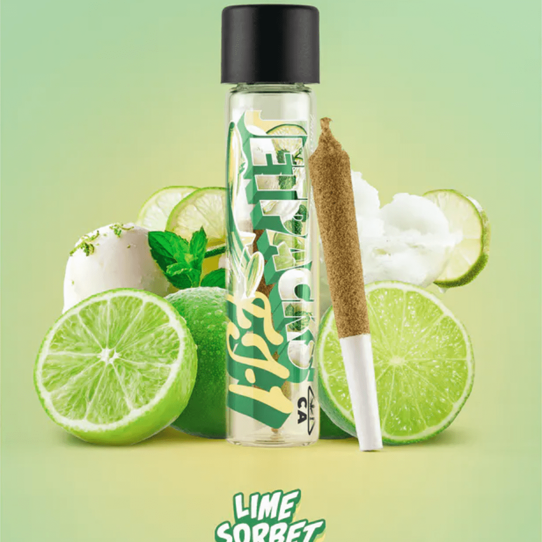 Lime Sorbet FJ-1 (1G Infused, THCA Concentrate & Kief Covered)