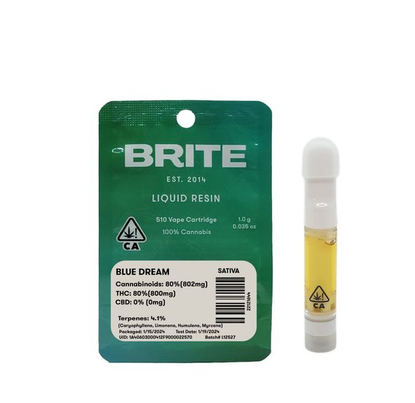 Brite - |CART| Liquid Resin (1.0 g) 510 Cartridge - Sativa - Blue Dream