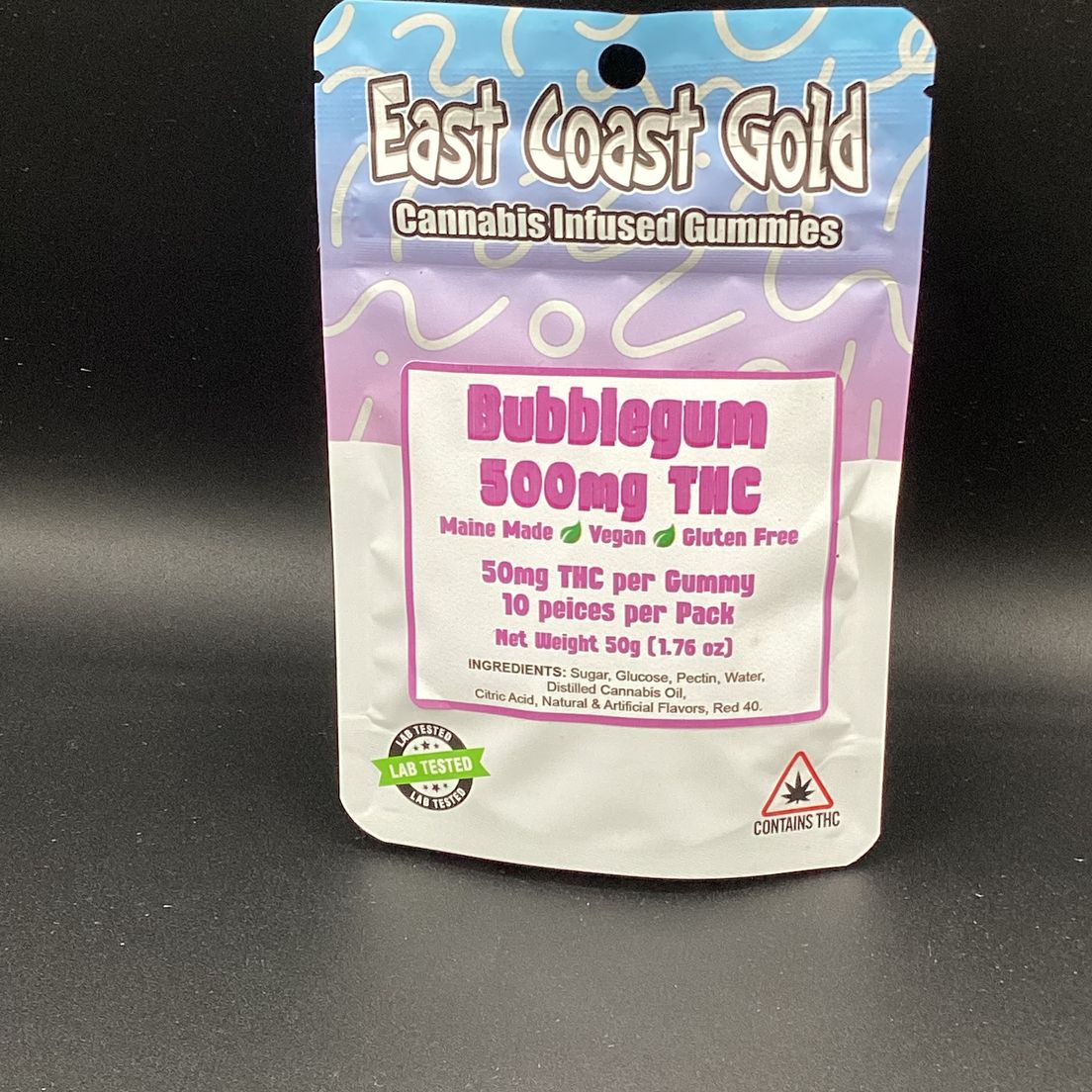 East Coast Gold- Bubblegum- Gummies- THC- 500mg