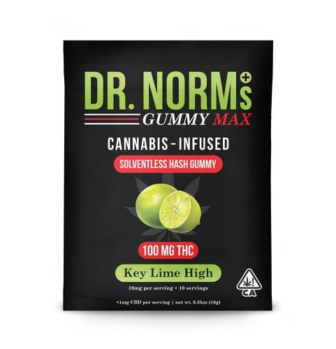 Dr. Norms Gummy Max Solventless Hash Gummy Key Lime High