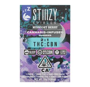 STIIIZY EDIBLES - 150MG CBN - 2:1 MIDNIGHT BERRY