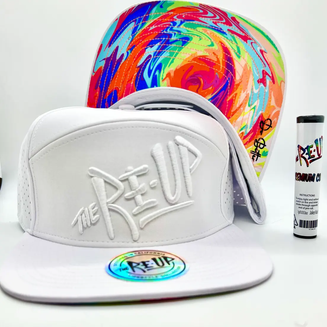 PRE-ORDER ONLY Deal! $24 The White Edition Snapback - The Re-Up Performance Line + Preroll