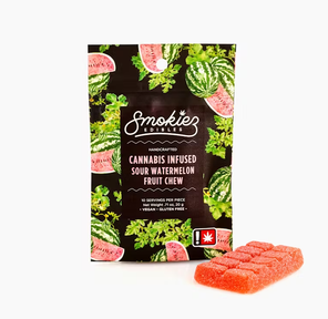 Smokiez Fruit Chews Singles Sour Watermelon 100mg
