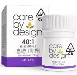 CARE BY DESIGN - 1230MG 40:1 CBD SOFT GELS - 30CT