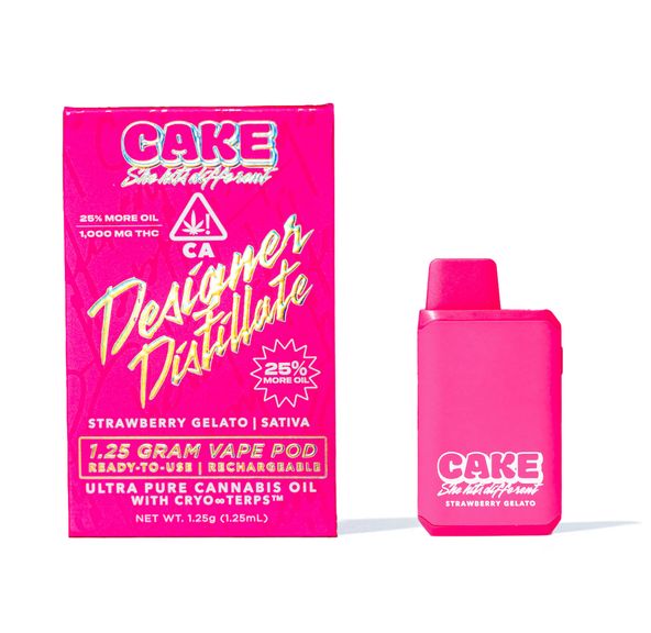 Cake AIO Vape Strawberry Gelato 1.25g