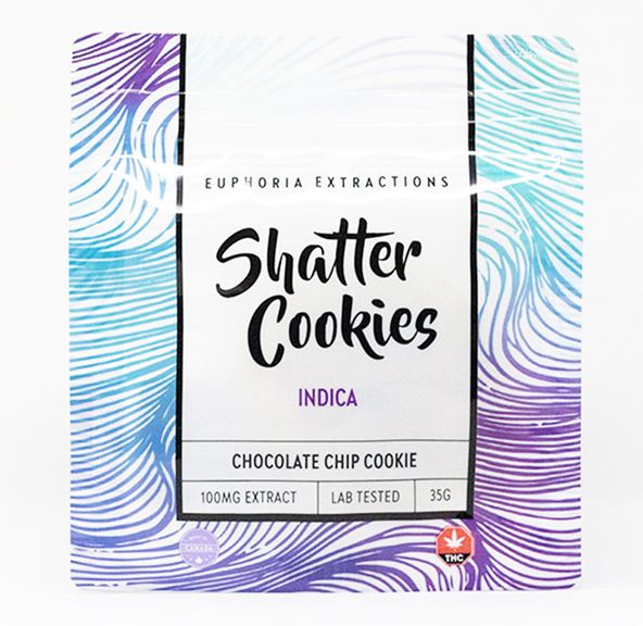 100mg Indica Shatter Cookie by Euphoria Extractions