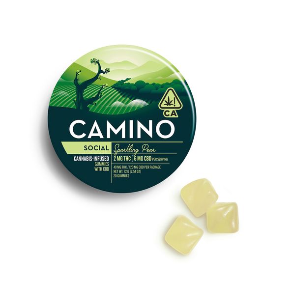 Camino Gummies Sparkling Pear CBD:THC 120mg/40mg