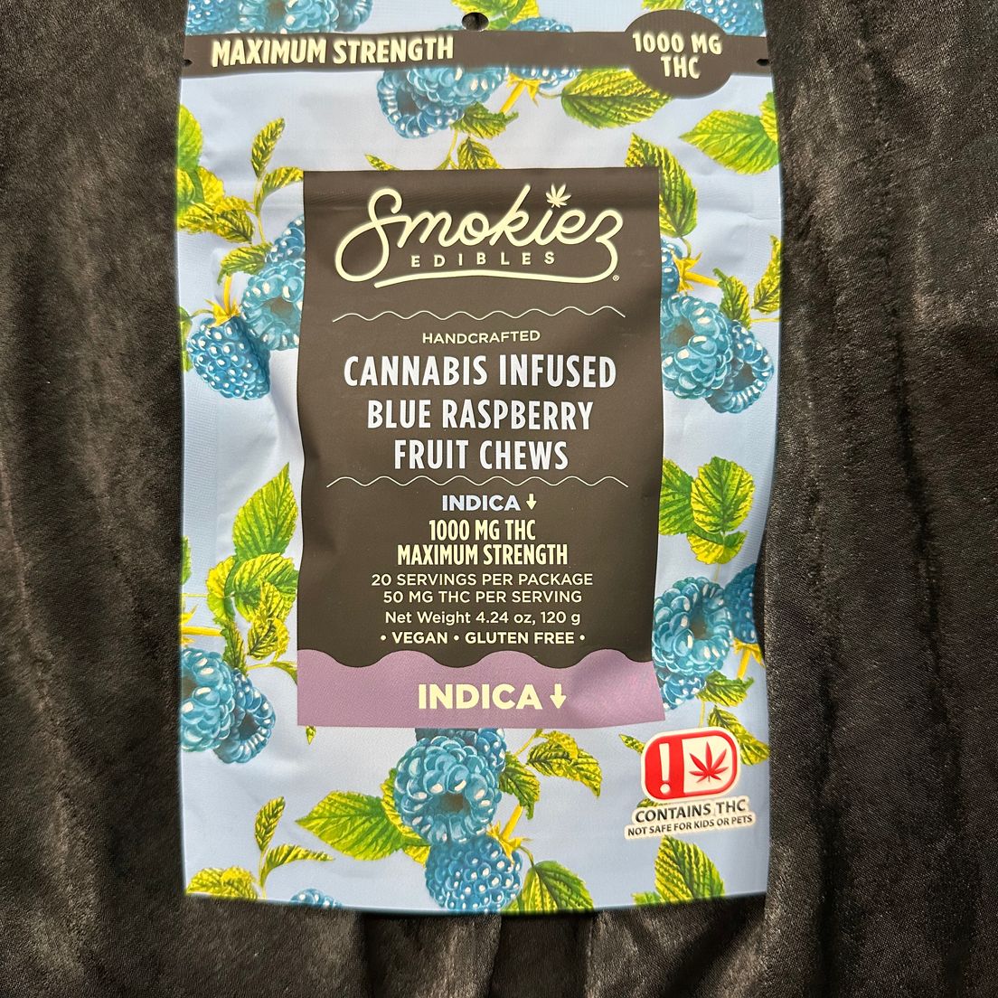 Blue Raspberry (1000 mg) by Smokiez