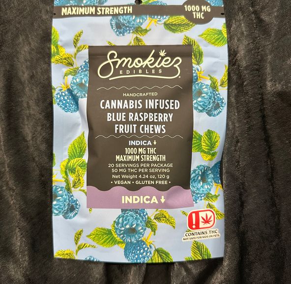 Blue Raspberry (1000 mg) by Smokiez