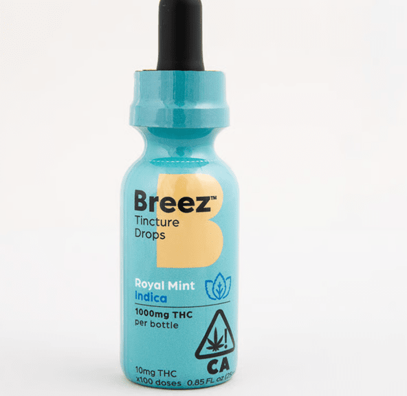 BREEZ TINCTURE- INDICA ROYAL MINT DROPS 1000MG