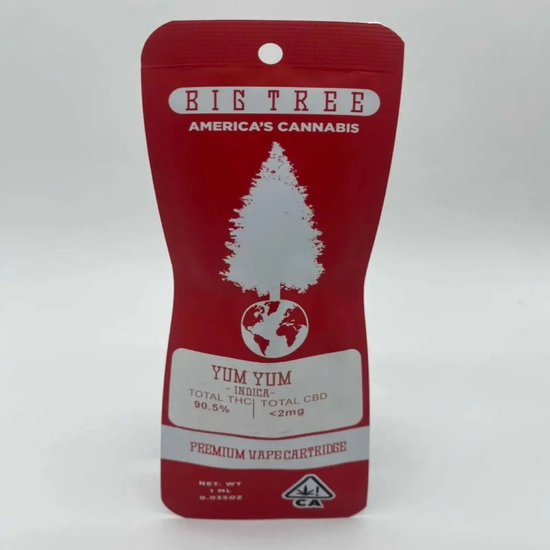 Yum Yum (indica) - 1g Cartridge (THC 90%) by Big Tree **Buy 2 for $50**
