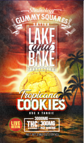 3000mg Live Resin Gummies - Tropicana Cookies - Sativa