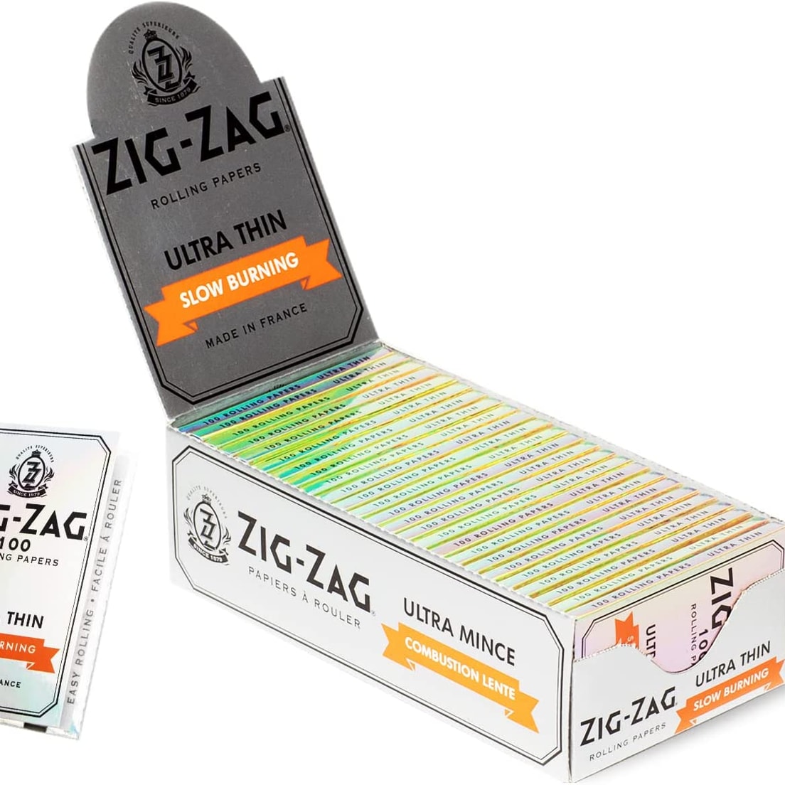 Zig Zag Slow Burning Papers (orange) ultra thin