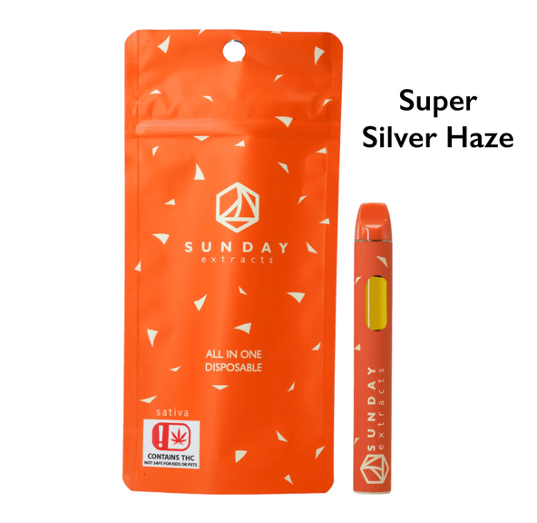 SUNDAY EXTRACTS SUPER SILVER HAZE DISPOSABLE 2G