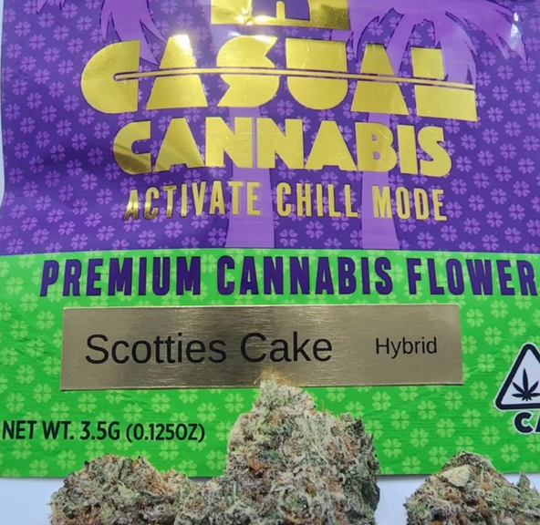 B. Casual Cannabis 3.5g Flower - Quality 8.5/10 - Peanut Butter Breath