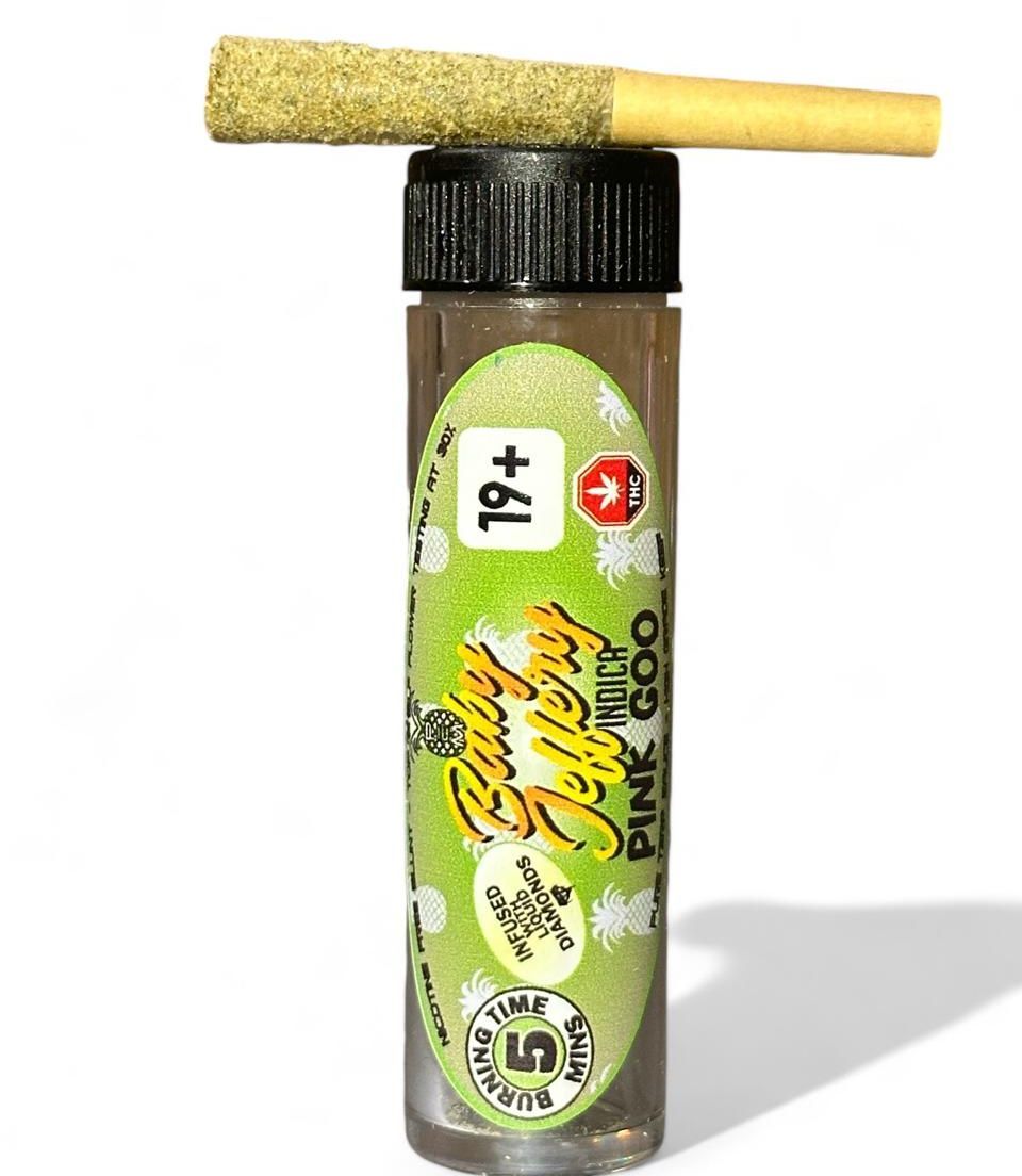 1 x 0.5G Single Baby Jeffery Indica Pink Goo Pre-Rolled