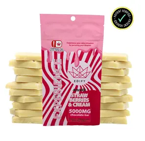 EDIFY SMOOTH STRAWBERRIES & CREAM CHOCOLATE BAR 5000MG