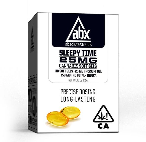 ABX Refresh Sleepy Time Soft Gels 25mg THC (30 capsules)