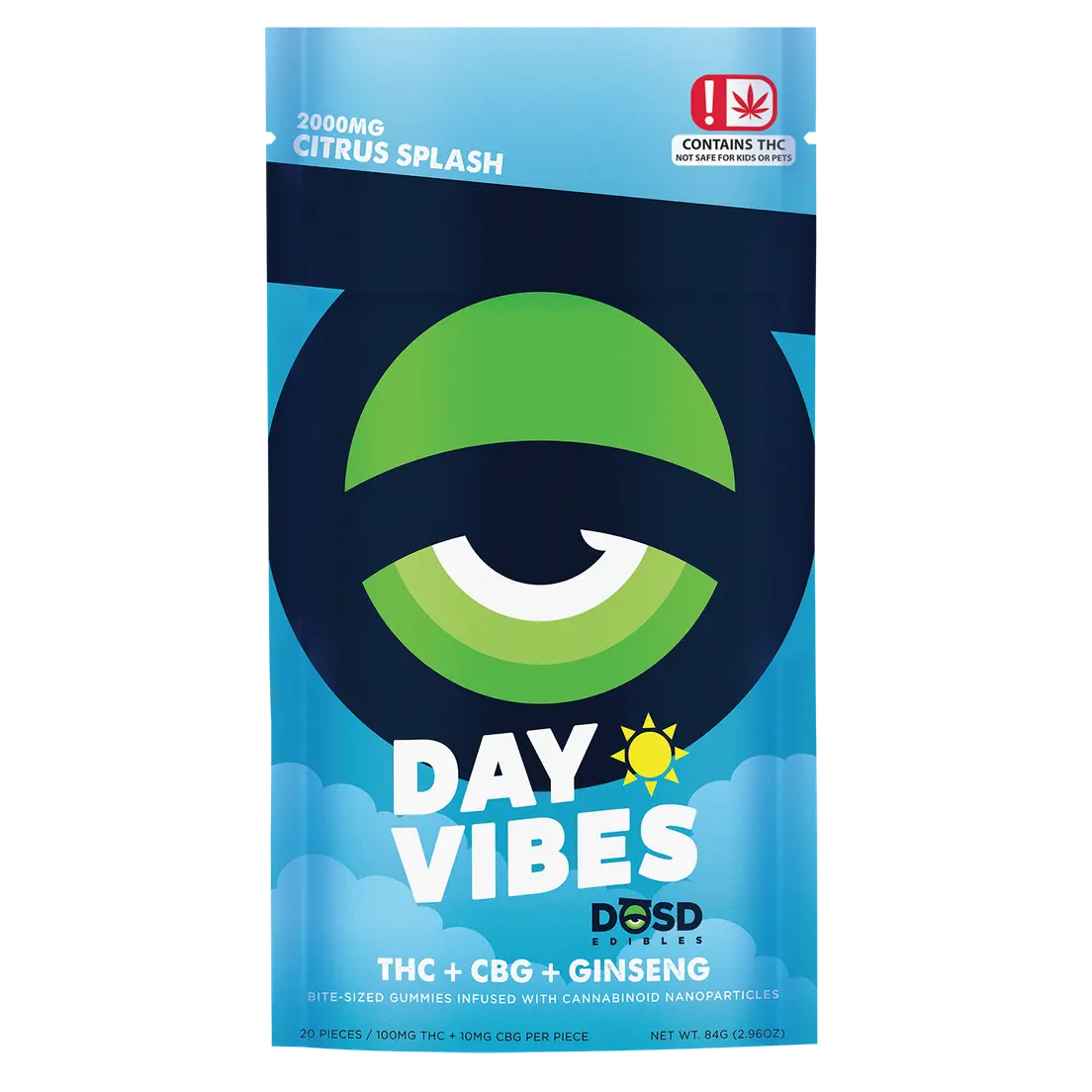 DŌSD Edibles - 2000mg Day Vibes with CBG - Citrus Splash