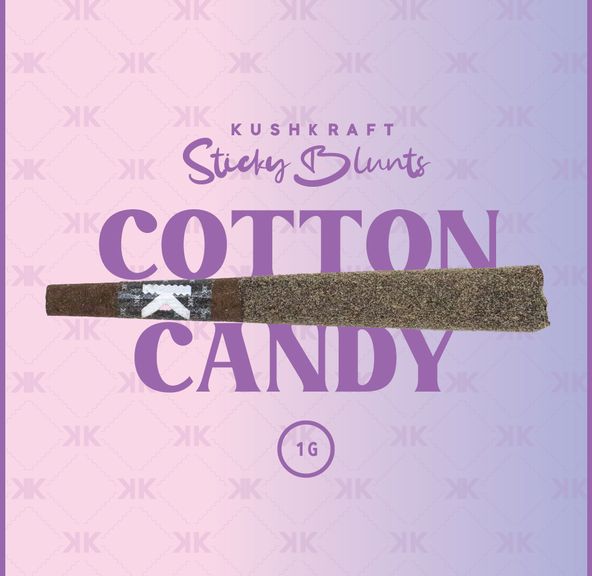 1 x 1g Shatter Infused Blunt Hybrid Cotton Candy by KushKraft