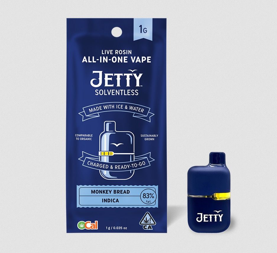 Jetty- Monkey Bread Live Rosin Mini Tank AIO 1g (I)