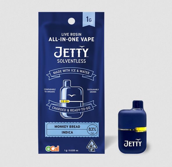 Jetty- Monkey Bread Live Rosin Mini Tank AIO 1g (I)