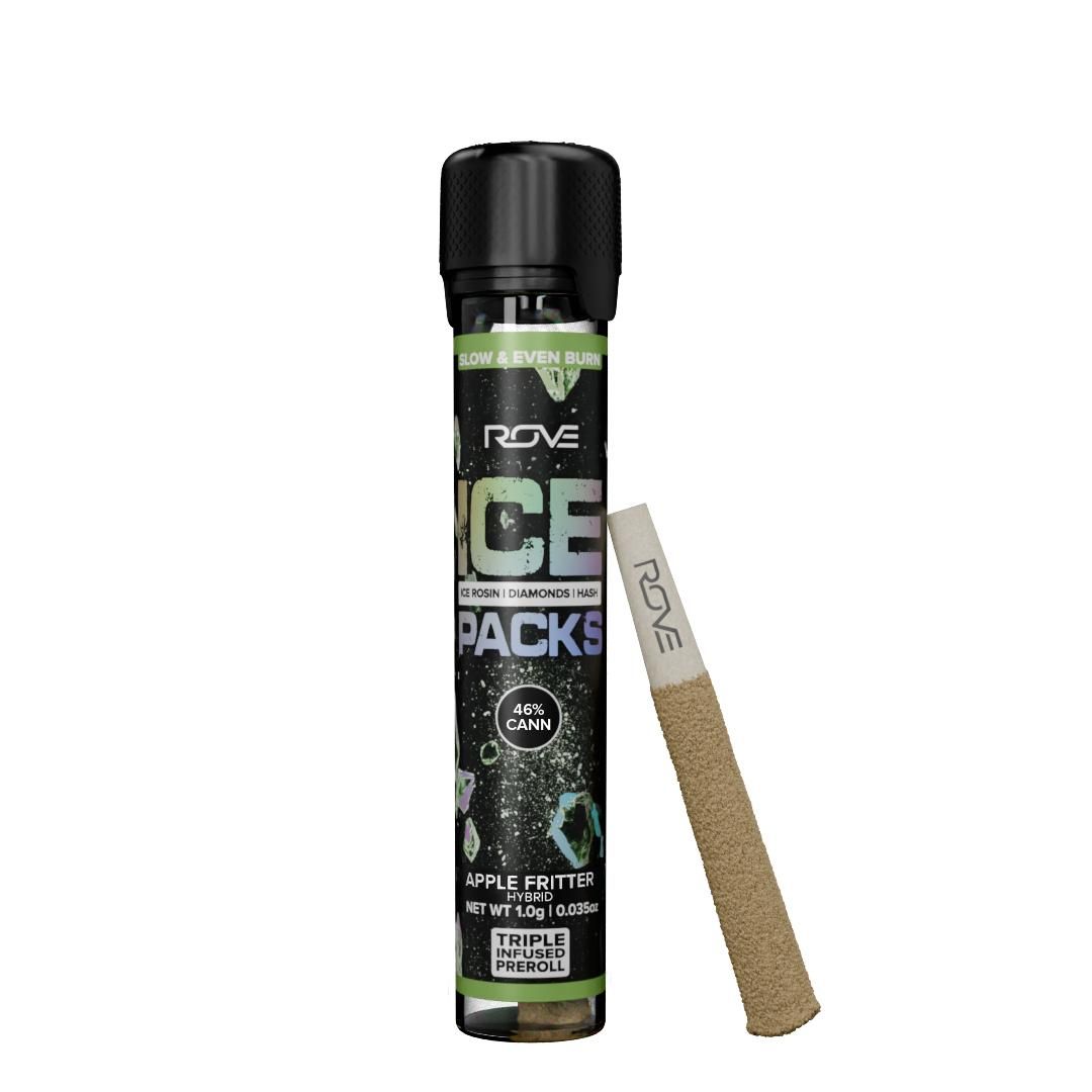 Rove | Apple Fitter (H) | 1g Ice Pack Rosin, Diamond, Hash Infused Pre-roll