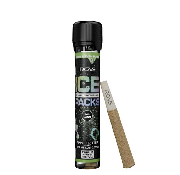 Rove | Apple Fitter (H) | 1g Ice Pack Rosin, Diamond, Hash Infused Pre-roll