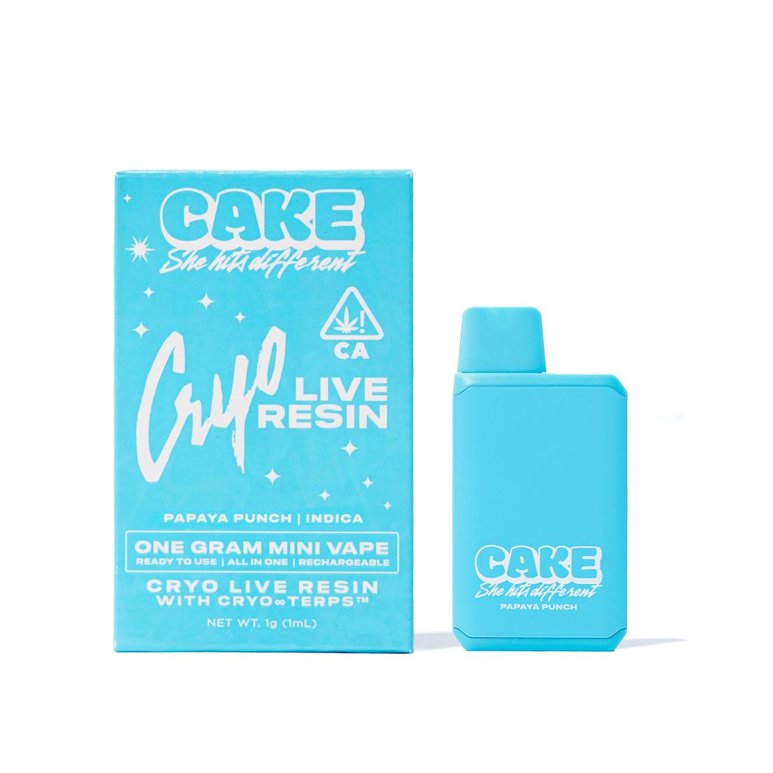 Cake Live Resin AIO Vape Papaya Punch 1g