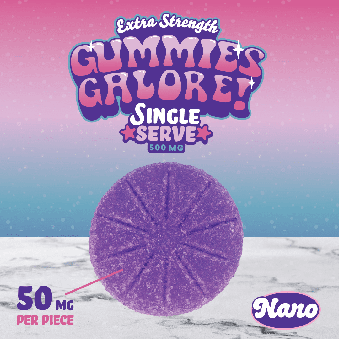 GUMMIES GALORE WILD BERRY NANO GUMMY SINGLE SERVE 500MG