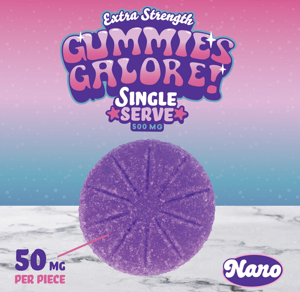 GUMMIES GALORE WILD BERRY NANO GUMMY SINGLE SERVE 500MG
