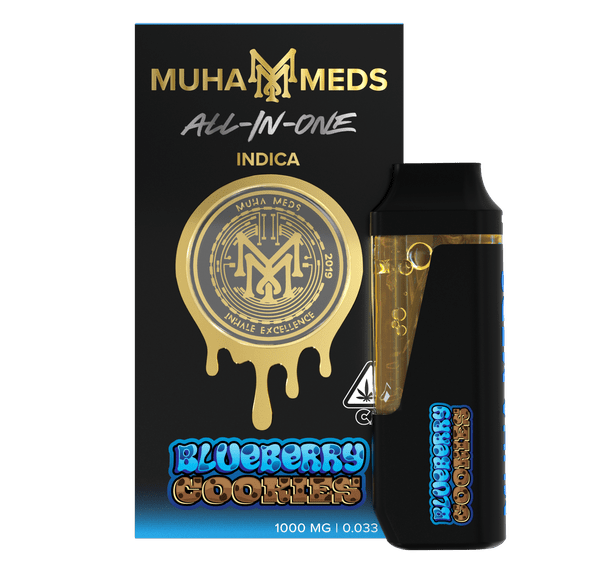 Muha | AIO Vape | 1g | Distillate | Blueberry Cookies