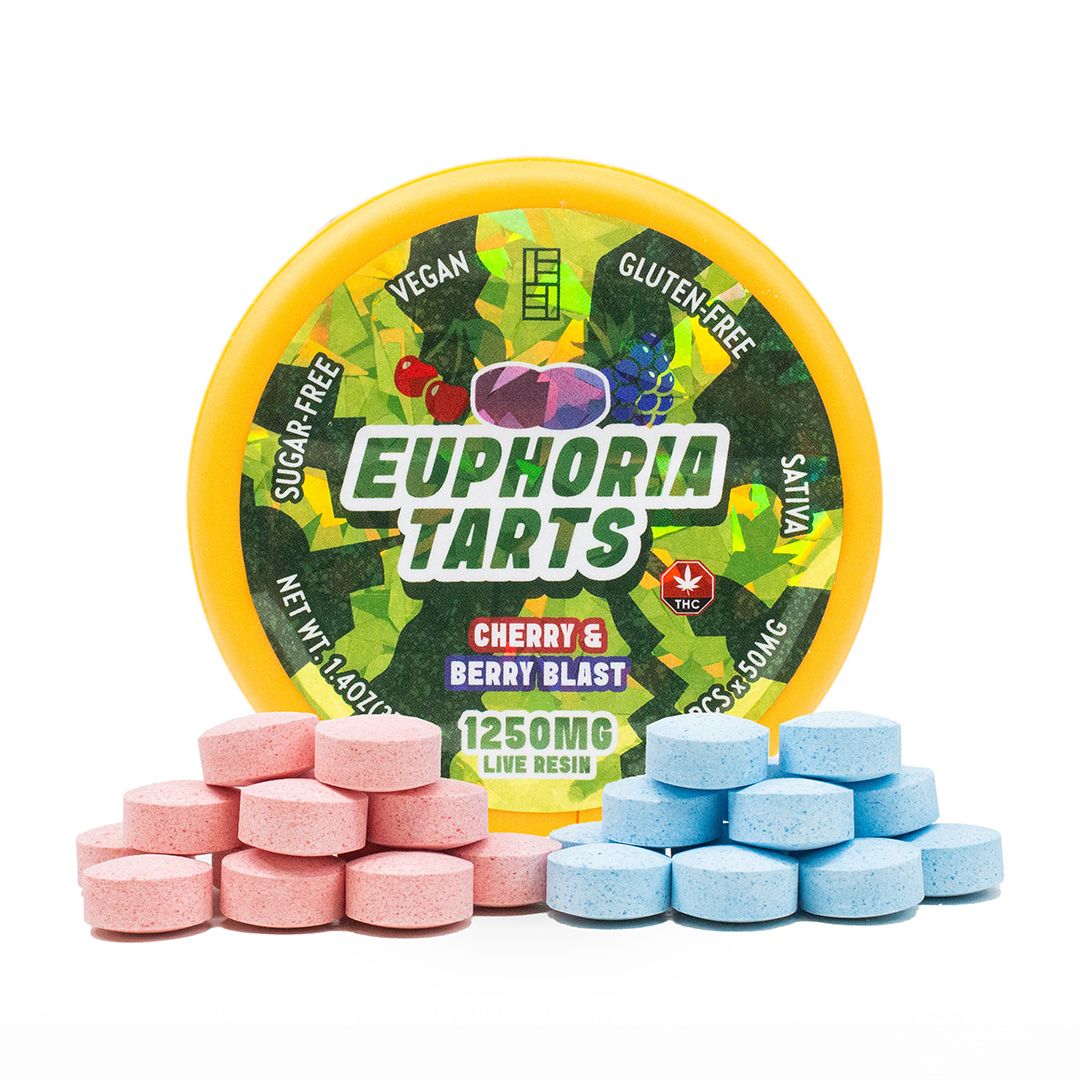 1250mg Sativa Live Resin Cherry & Berry Tarts by Euphoria Extractions (SUGAR FREE, VEGAN FRIENDLY)