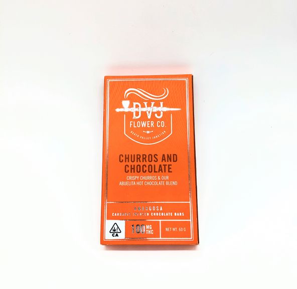 DVJ CHURROS AND CHOCOLATE BAR 100 MG / 10 MG PER