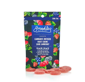 CBN:THC 1:1 Sour Jamberry100mg CBN:100mg THC Fruit Chews 60.00 g