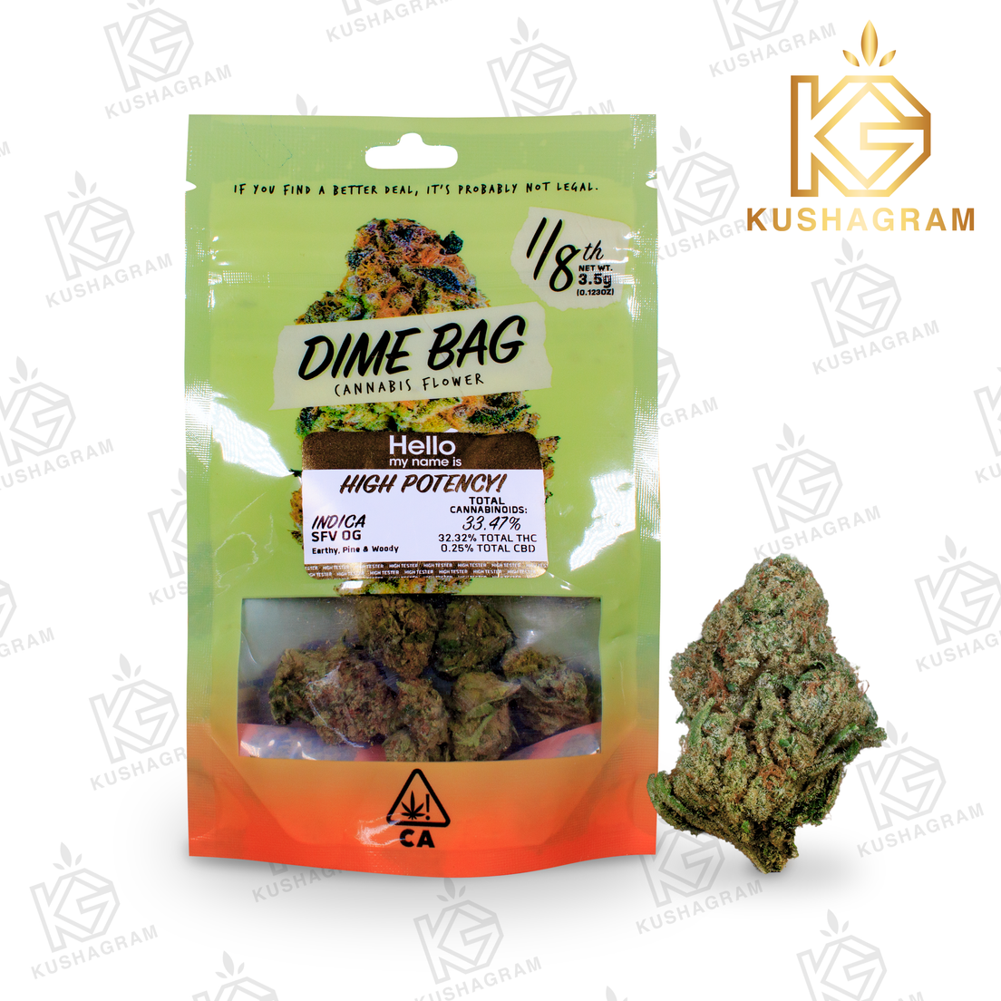 Dime Bag - SFV OG 3.5g at Leaf n Lion