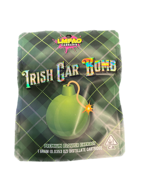 LMFAO Irish Car Bomb 1g Distillate Cartridge 91%