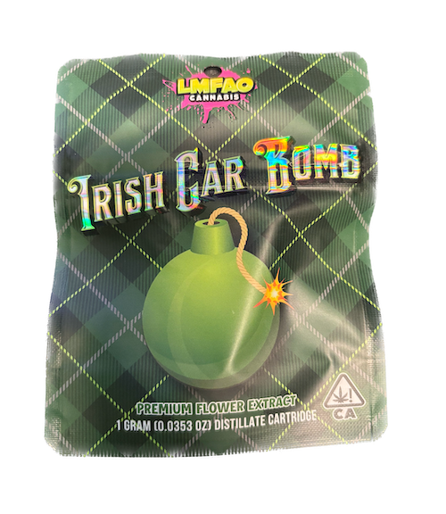 LMFAO Irish Car Bomb 1g Distillate Cartridge 91%