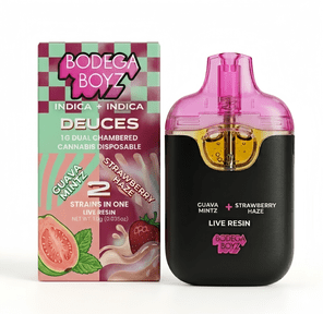 Bodega Boyz | AIO Vape | 1g | Dual | Live Resin | Guava Mintz (I) x Strawberry Haze (I)