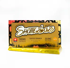 500mg Sativa Toffee Crunch Shatter Bar by Euphoria Extractions GOLDEN TICKET INSIDE
