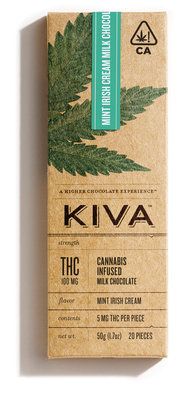 Kiva - Mint Chocolate Chip Dark Chocolate 100mg