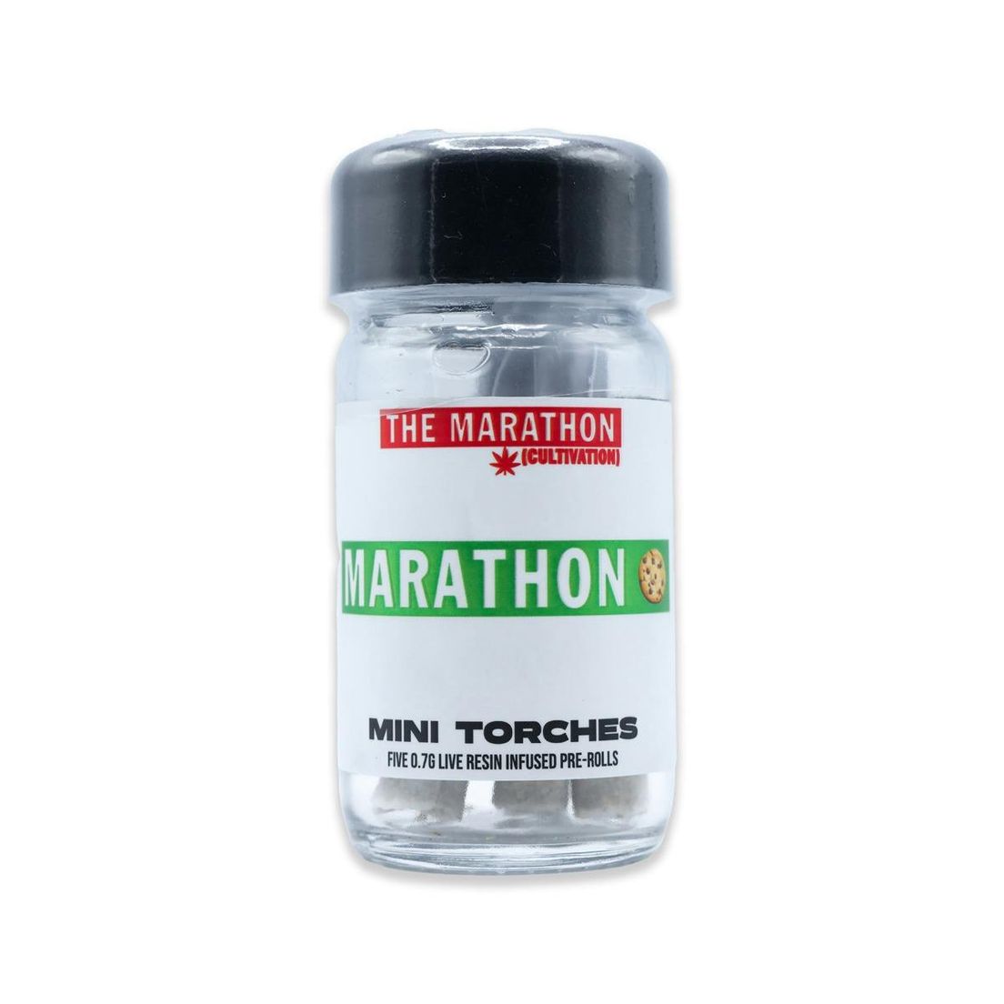 Marathon- Marathon Cookies Mini Torch Live Resin Infused Prerolls 5pk (I)